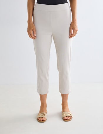 Ella J Bengaline Classic Crop Pant, Bone product photo