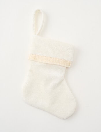 Christmas Shop DE Velvet Mini Stocking, Snow product photo