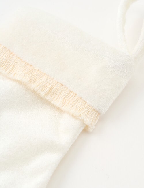 Christmas Shop DE Velvet Mini Stocking, Snow product photo View 02 L