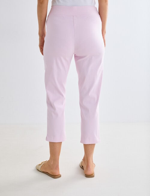 Ella J Bengaline Classic Crop Pant, Pale Pink product photo View 02 L