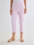 Ella J Bengaline Classic Crop Pant, Pale Pink product photo View 03 S