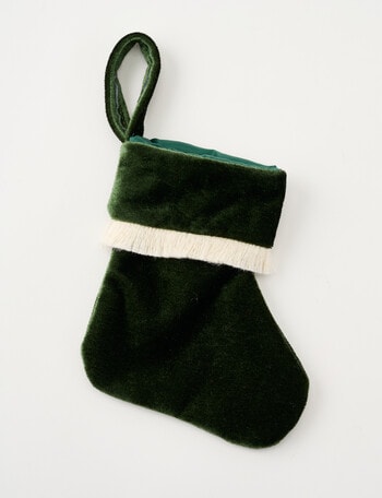 Christmas Shop DE Velvet Mini Stocking, Forest product photo