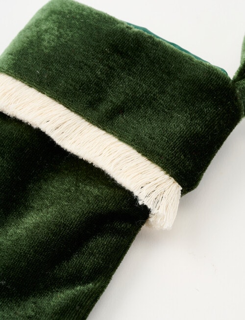 Christmas Shop DE Velvet Mini Stocking, Forest product photo View 02 L