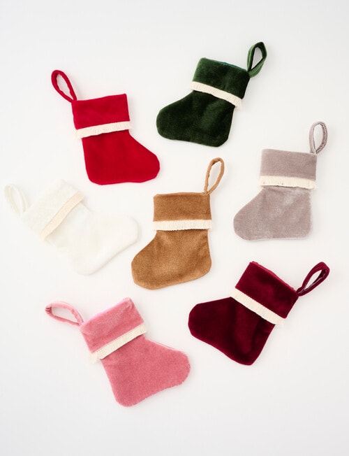 Christmas Shop DE Velvet Mini Stocking, Forest product photo View 03 L