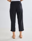 Ella J Bengaline Wide Leg Crop Pant, Black product photo View 02 S