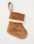 Christmas Shop DE Velvet Mini Stocking, Gold product photo