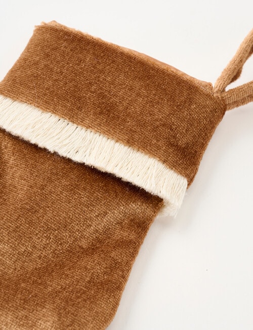 Christmas Shop DE Velvet Mini Stocking, Gold product photo View 02 L