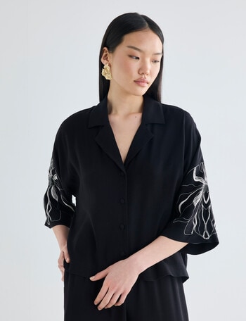 State of play Asteri Shirt, Black Print product photo