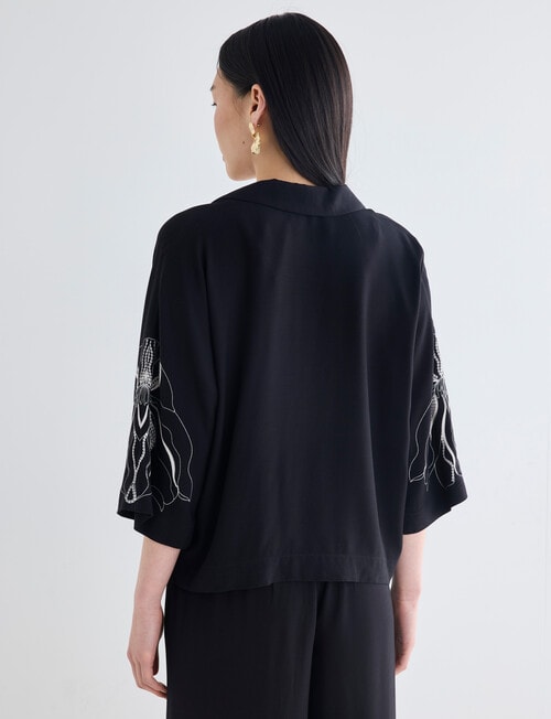 State of play Asteri Shirt, Black Print product photo View 02 L