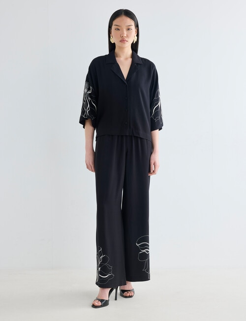 State of play Asteri Shirt, Black Print product photo View 03 L