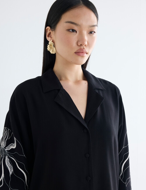 State of play Asteri Shirt, Black Print product photo View 04 L