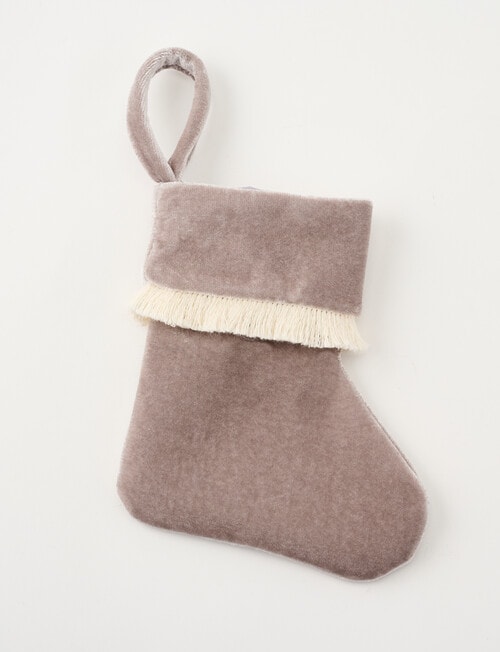 Christmas Shop DE Velvet Mini Stocking, Ice product photo