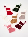 Christmas Shop DE Velvet Mini Stocking, Ice product photo View 03 S