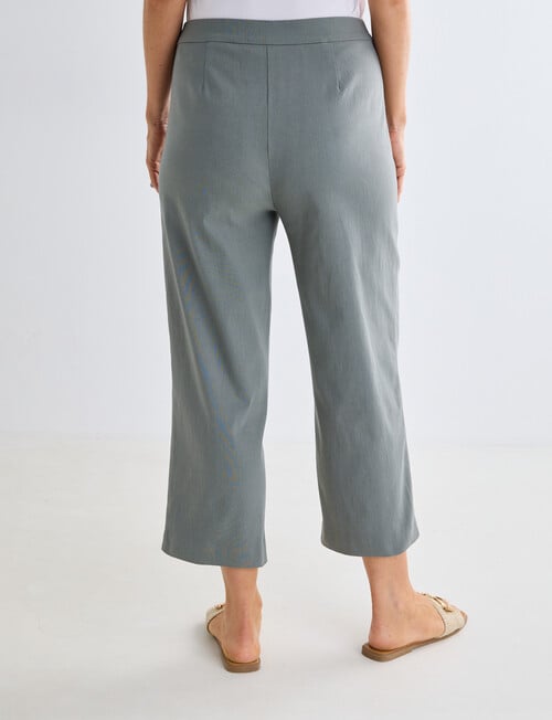 Ella J Bengaline Wide Leg Crop Pant, Sage product photo View 03 L