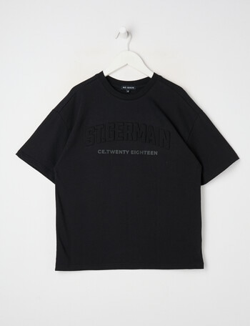 No Issue St Germain Deboss Box Fit Short Sleeve Tee, Black product photo