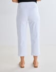 Ella J Bengaline Wide Leg Crop Pant, White product photo View 02 S