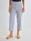 Ella J Bengaline Wide Leg Crop Pant, Stone product photo