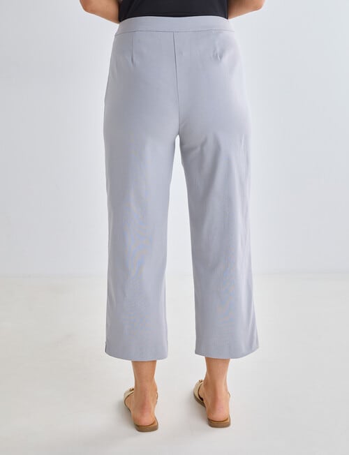 Ella J Bengaline Wide Leg Crop Pant, Stone product photo View 02 L