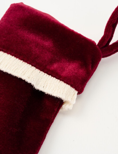 Christmas Shop DE Velvet Mini Stocking, Berry product photo View 02 L