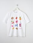 Switch Summer Icons Oversized Short Sleeve Tee, White product photo