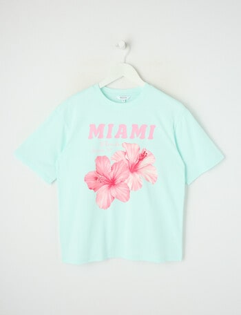 Switch Miami Short Sleeve Oversized Tee, Mint product photo