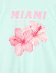 Switch Miami Short Sleeve Oversized Tee, Mint product photo View 02 S