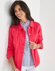 Ella J Coloured Denim Jacket, Poppy product photo View 04 S