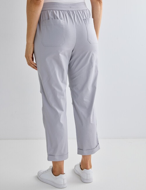 Ella J Knit Waistband Cargo, Stone product photo View 02 L