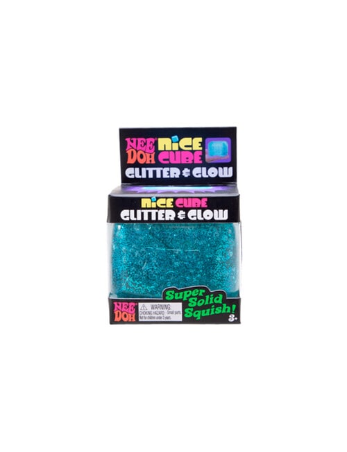 NeeDoh Glitter & Glow Nice Cube, Assorted product photo
