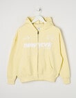 Switch New York Oversized Zip Hoodie, Lemon & White product photo
