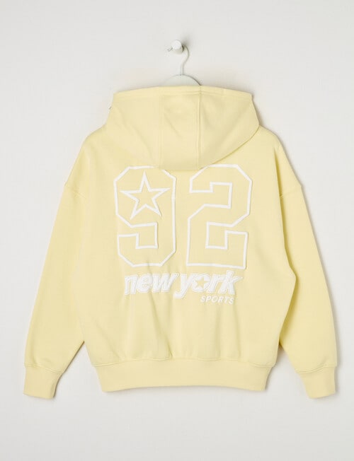 Switch New York Oversized Zip Hoodie, Lemon & White product photo View 04 L