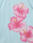 Switch Hibiscus Short Sleeve Giselle Tee, Baby Blue product photo View 02 S