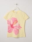 Switch Hibiscus Short Sleeve Giselle Tee, Pale Lemon product photo