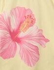 Switch Hibiscus Short Sleeve Giselle Tee, Pale Lemon product photo View 02 S