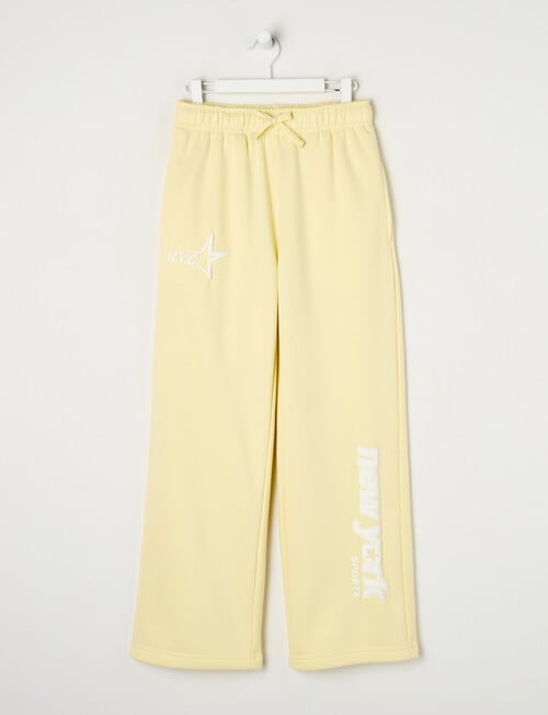 Switch New York Sports Wide Leg Trackpant, Lemon & White product photo