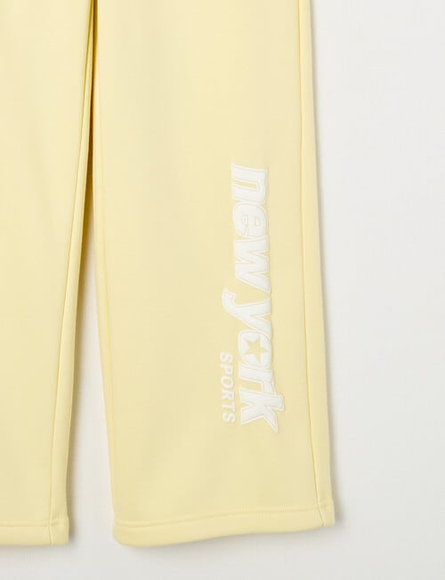 Switch New York Sports Wide Leg Trackpant, Lemon & White product photo View 03 L