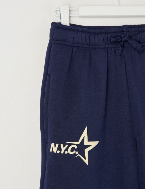 Switch New York Sports Wide Leg Trackpant, Navy & Butter product photo View 02 L
