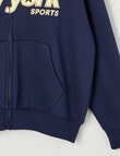 Switch New York Sports Oversized Zip Up Hoodie, Navy product photo View 03 S