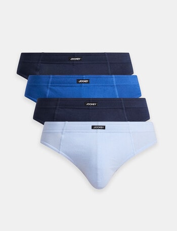 Jockey Hipster Brief, 4-Pack, Blue Assorted product photo