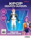 KPop Demon Hunters Rumi Gold Deluxe Costume, Size 7-8yrs product photo