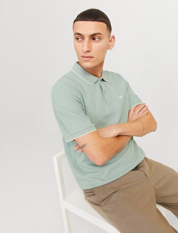 Jack & Jones Austin Polo Shirt, Iceberg Green product photo