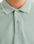 Jack & Jones Austin Polo Shirt, Iceberg Green product photo View 03 S