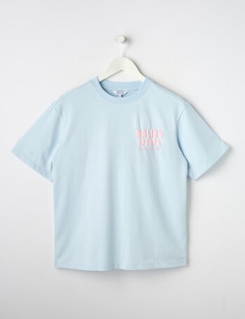 Switch Malibu OS Short Sleeve Tee, Baby Blue & Blush product photo