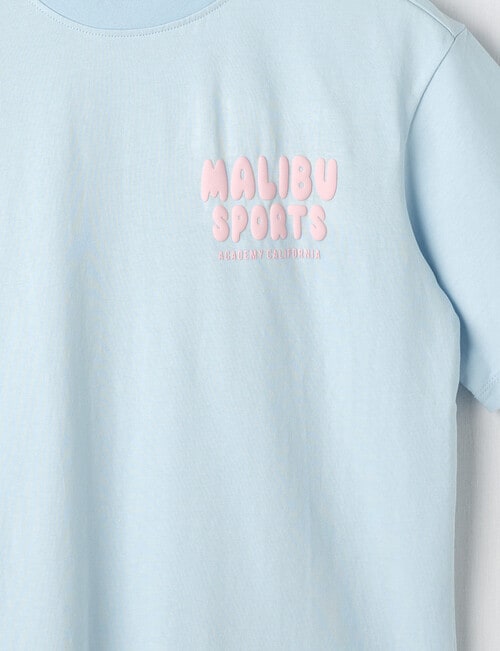 Switch Malibu OS Short Sleeve Tee, Baby Blue & Blush product photo View 03 L