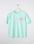 Switch Malibu Oversized Short Sleeve Tee, Mint & Pink product photo