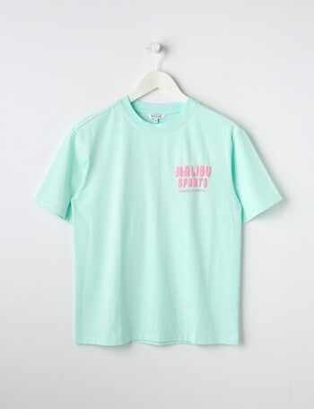 Switch Malibu Oversized Short Sleeve Tee, Mint & Pink product photo