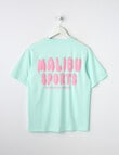 Switch Malibu Oversized Short Sleeve Tee, Mint & Pink product photo View 02 S