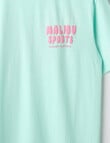 Switch Malibu Oversized Short Sleeve Tee, Mint & Pink product photo View 03 S