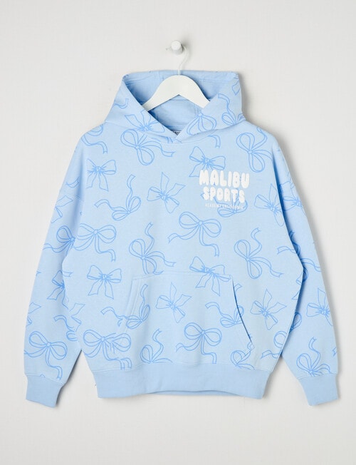 Switch Malibu Sports Bows Oversized Hoodie, Baby Blue product photo