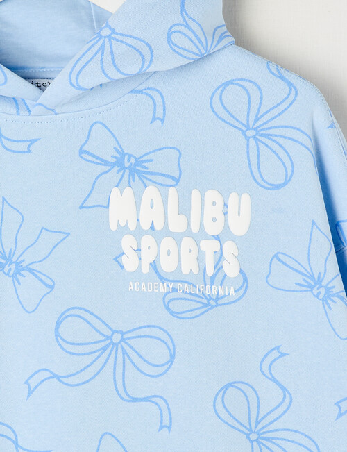 Switch Malibu Sports Bows Oversized Hoodie, Baby Blue product photo View 02 L
